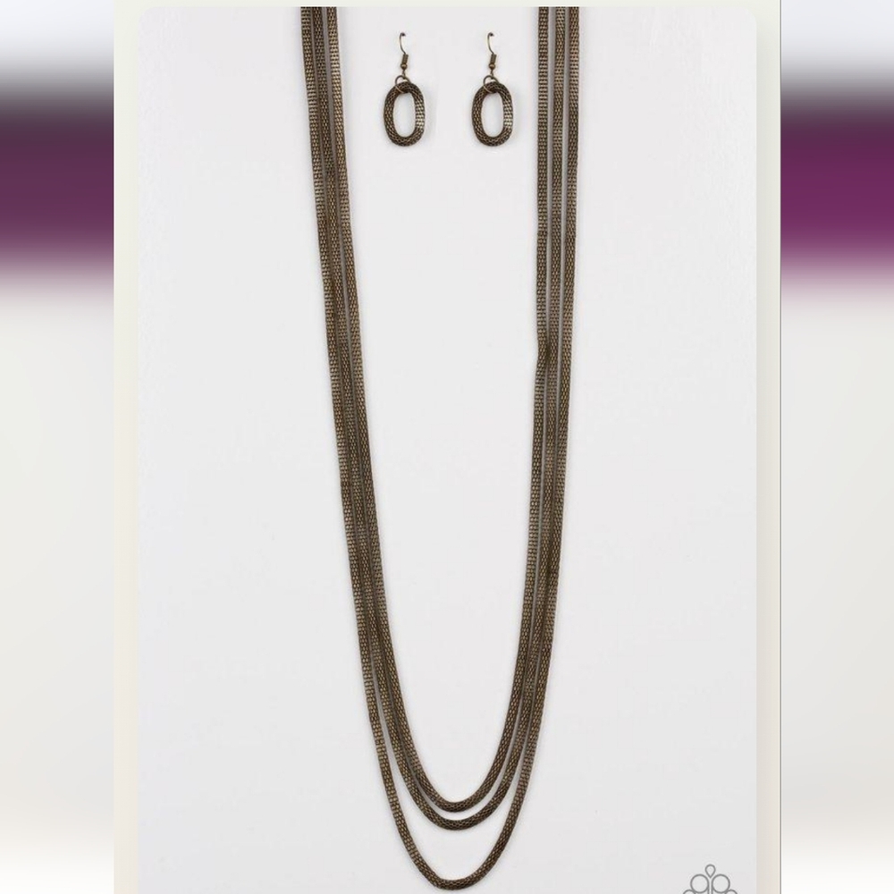 Street Sweep Brass Statement Necklace